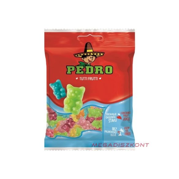 Pedro gumicukor 80g - Tutti Frutti (20 db/#)
