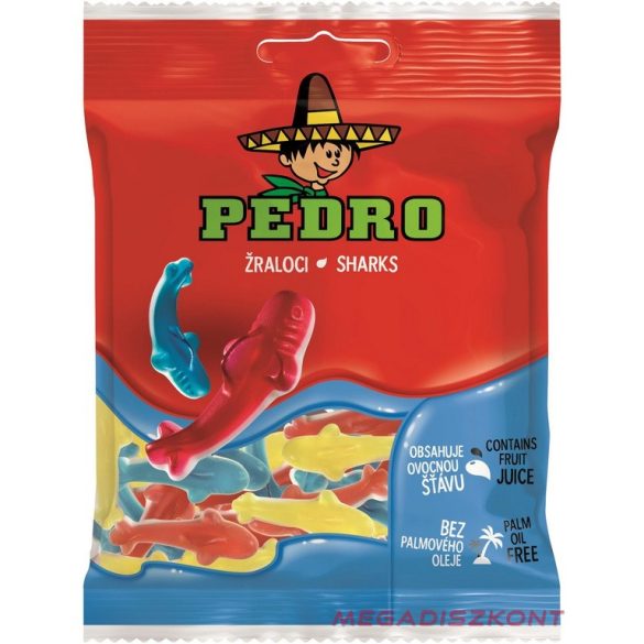 Pedro gumicukor 80g - Sharks (20 db/#)