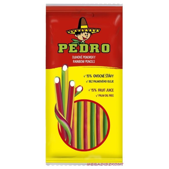 Pedro gumicukor 80g - Rainbow pencils (20 db/#)