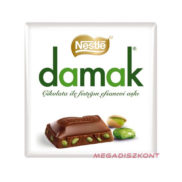 Nestlé Damak táblás csokoládé 60g - pisztáciás tejcsokoládé (6 db/#)
