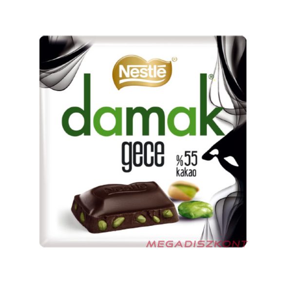 Nestlé Damak táblás csokoládé 60g - pisztáciás étcsokoládé (6 db/#)