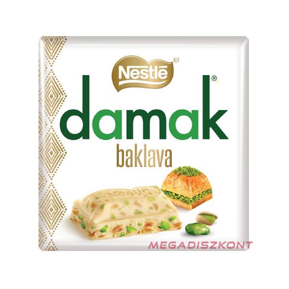 Nestlé Damak táblás csokoládé 60g - baklavás pisztáciás fehércsokoládé (6 db/#)