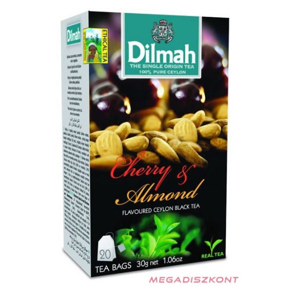 Dilmah fekete tea 20x1,5g - Cseresznye-Mandula (12 db/#)
