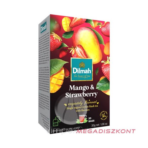 Dilmah fekete tea 20x1,5g - Mangó-Eper (12 db/#)