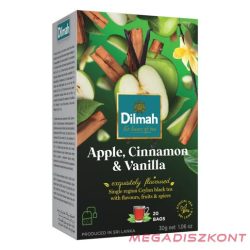 Dilmah fekete tea 20x1,5g - Alma - Fahéj (12 db/#)