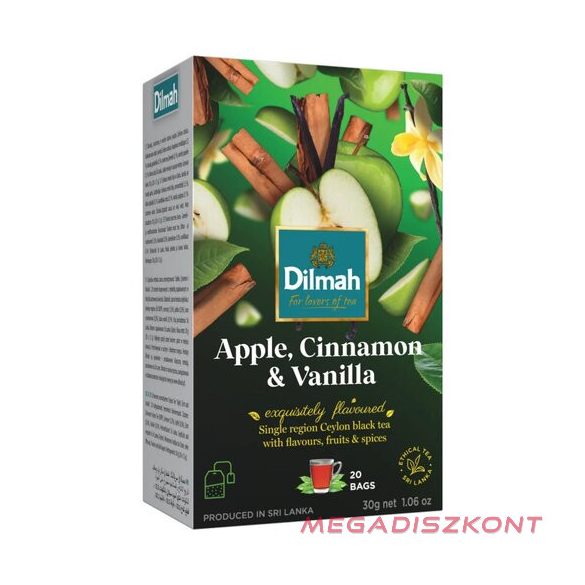 Dilmah fekete tea 20x1,5g - Alma - Fahéj (12 db/#)