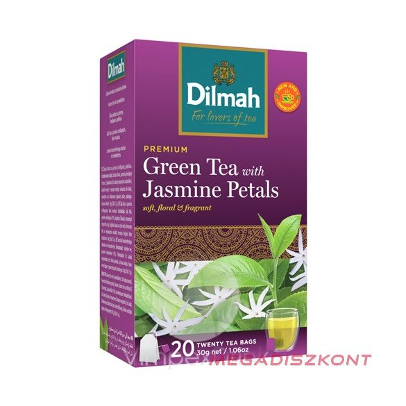 Dilmah zöld tea 20x1,5g - Jázminos (12 db/#)