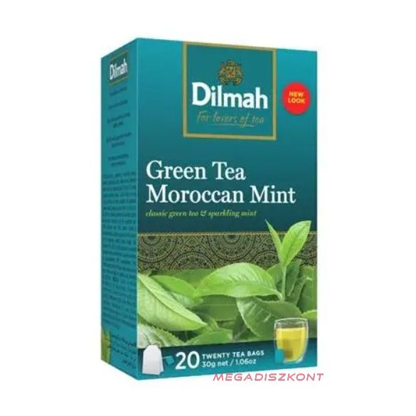 Dilmah zöld tea 20x1,5g - Marokkói menta (12 db/#)