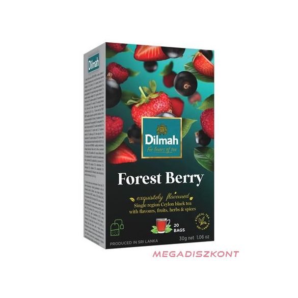 Dilmah fekete tea 20x1,5g - Erdei gyümölcs (12 db/#)