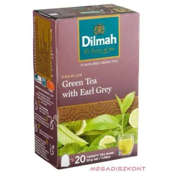 Dilmah zöld tea 20x1,5g - Earl Grey (12 db/#)