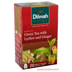 Dilmah zöld tea 20x1,5g - Lychee - Gyömbér (12 db/#)