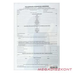   Nyomtatvány adásvételi szerződés személygépkocsihoz VECTRALINE A/4 4 példányos