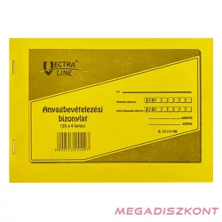   Nyomtatvány anyagbevételezési bizonylat VECTRALINE A/5 fekvő 25x4 lapos 8 tételes