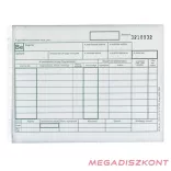 Nyomtatvány anyagbevételezési bizonylat VECTRALINE A/5 fekvő 25x4 lapos 8 tételes