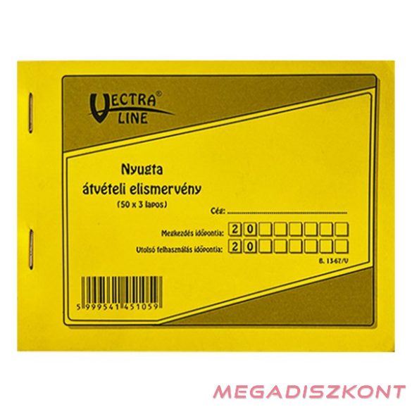 Nyomtatvány átvételi elismervény VECTRALINE
