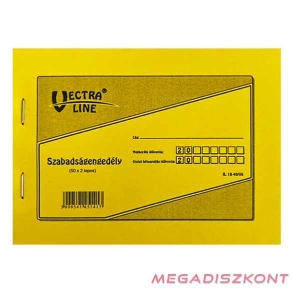 Nyomtatvány szabadságengedély VECTRALINE 50x2