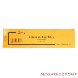 Nyomtatvány ebédjegy 5 napos fekete