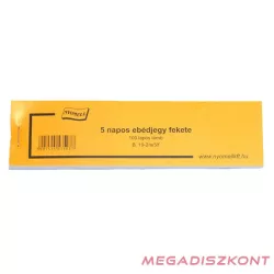 Nyomtatvány ebédjegy 5 napos fekete
