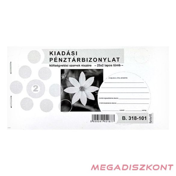 Nyomtatvány kiadási pénztárbizonylat költségvetési szervek részére