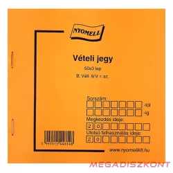 Nyomtatvány vételi jegy 50x3 lapos