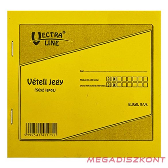 Nyomtatvány vételi jegy VECTRALINE 50x2