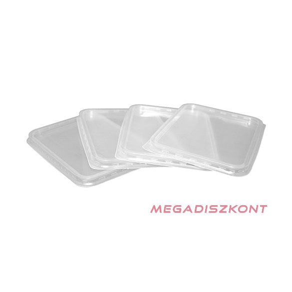 Szögletes tető 500-1200ml aljhoz PP natúr (50 db/csomag, 400 db/karton)