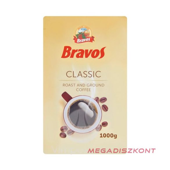 Bravos classic vákuumcsomagolt őrölt kávé 1kg