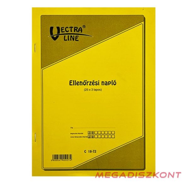 Nyomtatvány ellenőrzési napló VECTRALINE