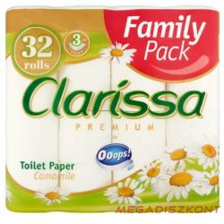 Clarissa kamilla toalettpapír 3rtg 32 tekercs