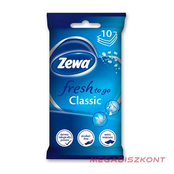 Zewa Classic Nedves kéz és arctörlő kendő 10db