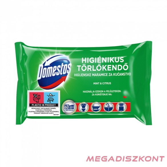 Domestos higiénikus törlőkendő 60db Mint&Citrus