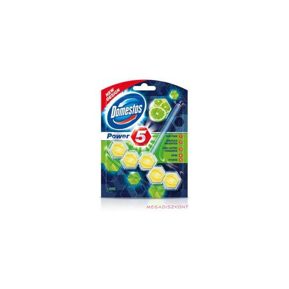 Domestos Power5 WC Frissítő blokk 3x55g - Lime