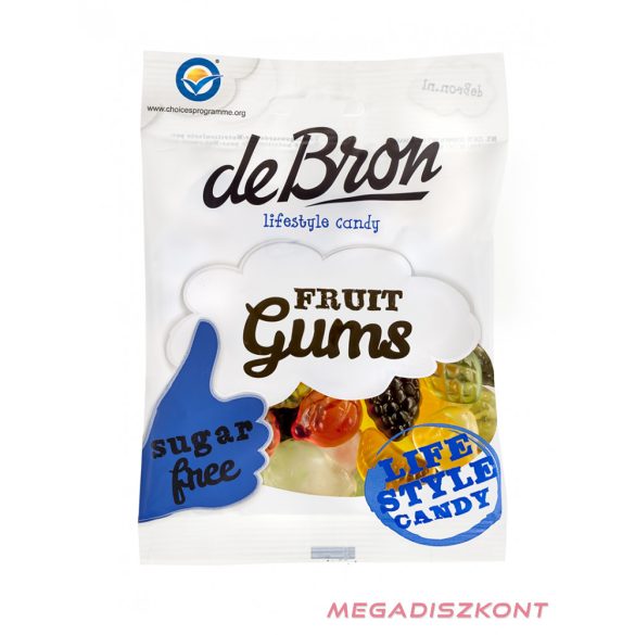 DeBron gumicukor 90g - FRUITGUM (12 db/#)