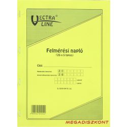   Nyomtatvány felmérési napló VECTRA-LINE A/4 25x5 vegykezelt