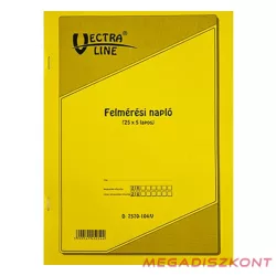   Nyomtatvány felmérési napló VECTRALINE A/4 álló 25x5 lapos