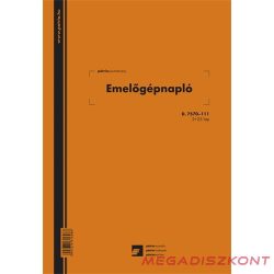 Nyomtatvány emelőgépnapló  PÁTRIA 2+25 lapos A/4 álló