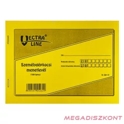   Nyomtatvány személygépkocsi menetlevél VECTRALINE A/5 fekvő 100 lapos