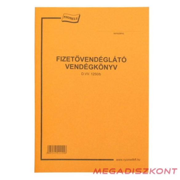 Nyomtatvány fizetővendégkönyv