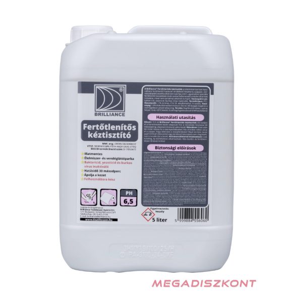 Brilliance Fertőtlenítős kéztisztító folyékony szappan 5L