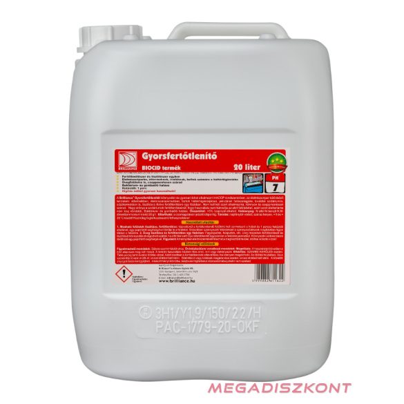 Brilliance Gyorsfertőtlenítő 20L