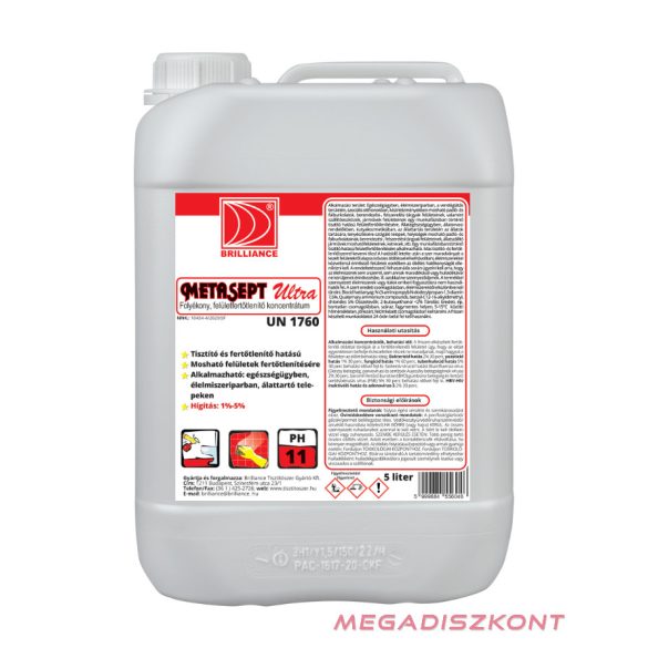 Brilliance METASEPT ULTRA Folyékony felületfertőtlenítő koncentrátum 5L
