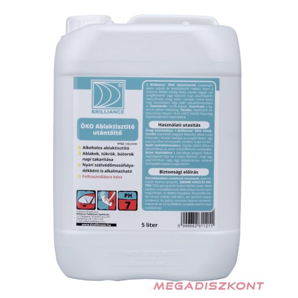 Brilliance ÖKO Ablaktisztító (utántöltő) 5L