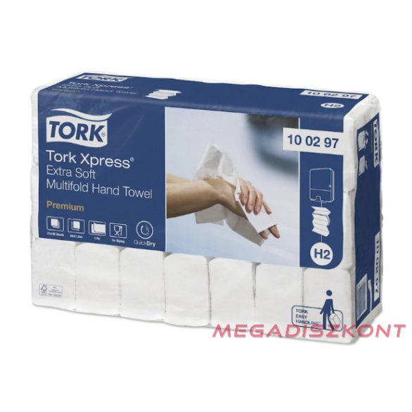 Tork 100297 Xpress® Extra Soft Multifold kéztörlő, fehér, H2 rendszer, 2 réteg,