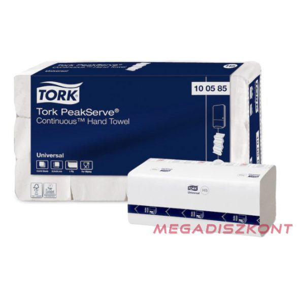 Tork 100585 PeakServe® folyamatos adagolású kéztörlőpapír, fehér, H5 rendszer, 1