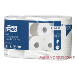   Tork 110317 Soft kistekercses toalettpapír, fehér, T4 rendszer, 3 réteg, 34,7 m,