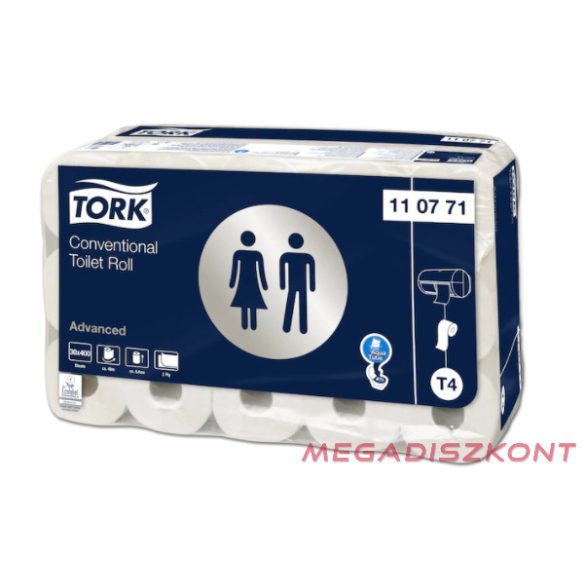 Tork 110771 kistekercses toalettpapír, fehér, T4 rendszer, 2 réteg, 48 m, 30 tek