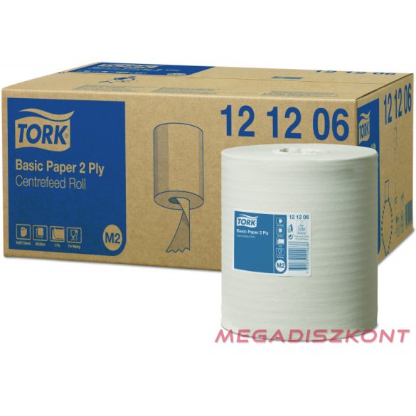 Tork 121206 általános papír 2 rétegű, belsőmagos, fehér, M2 rendszer, 160 m, 6 t