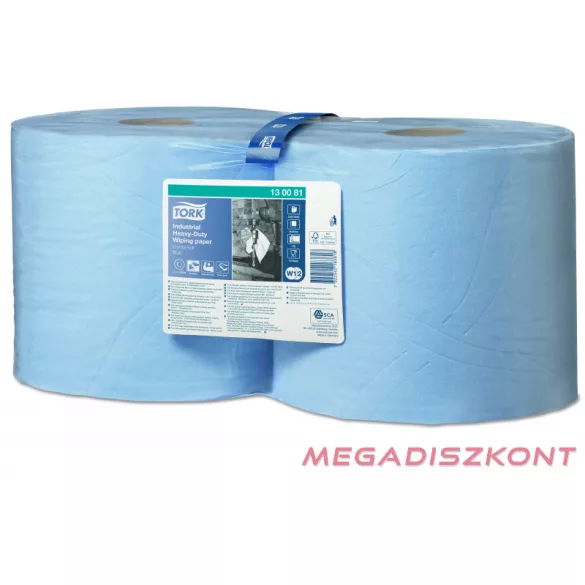 Tork 130081 ipari nagyteljesítményű törlőpapír, kombi tekercses, kék, W1/W2 rend