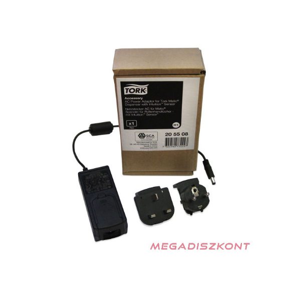 Tork 205508 Hálózati adapter Tork Matic® H1 Intuition adagolóhoz, fekete, H1 ren