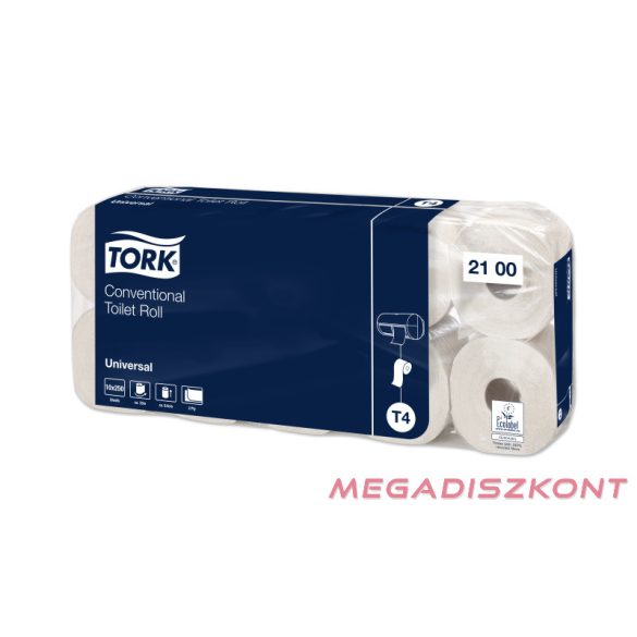 Tork 2100 kistekercses toalettpapír, natúr, T4 rendszer, 2 réteg, 32,5 m, 10 tek